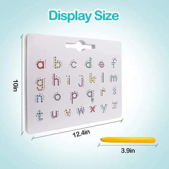 NIB Magnetic Letters Practicing Board,Tracing ABC Alphabet Magnet Drawing Board - Picture 3 of 7